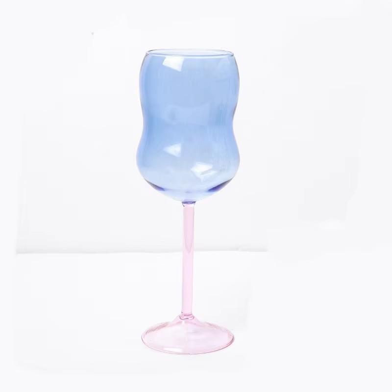 Multicolour Goblet Glass Cup Cocktai Coffee Champagne Wine Cups Whisky Milk Glasses Ice Cream Dessert Cup Home Party Stemware