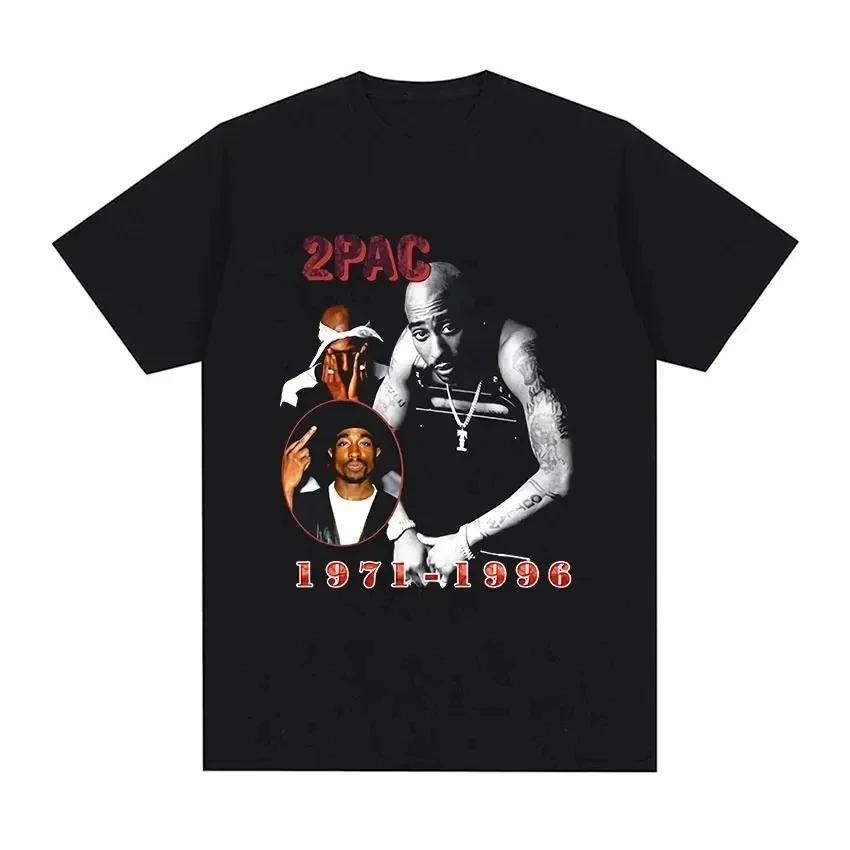 Rapper Tupac 2Pac Graphic T-Shirt Casual Short Sleeve T-Shirt Hip Hop Street Wear High Quality Fashionable Cotton T Shirt