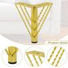 4 Pieces Metal Furniture Legs Cabinet Feet Modern Heavy Duty Solid Metal Sofa Legs DIY Replacement Sofa Feet for Cupboard