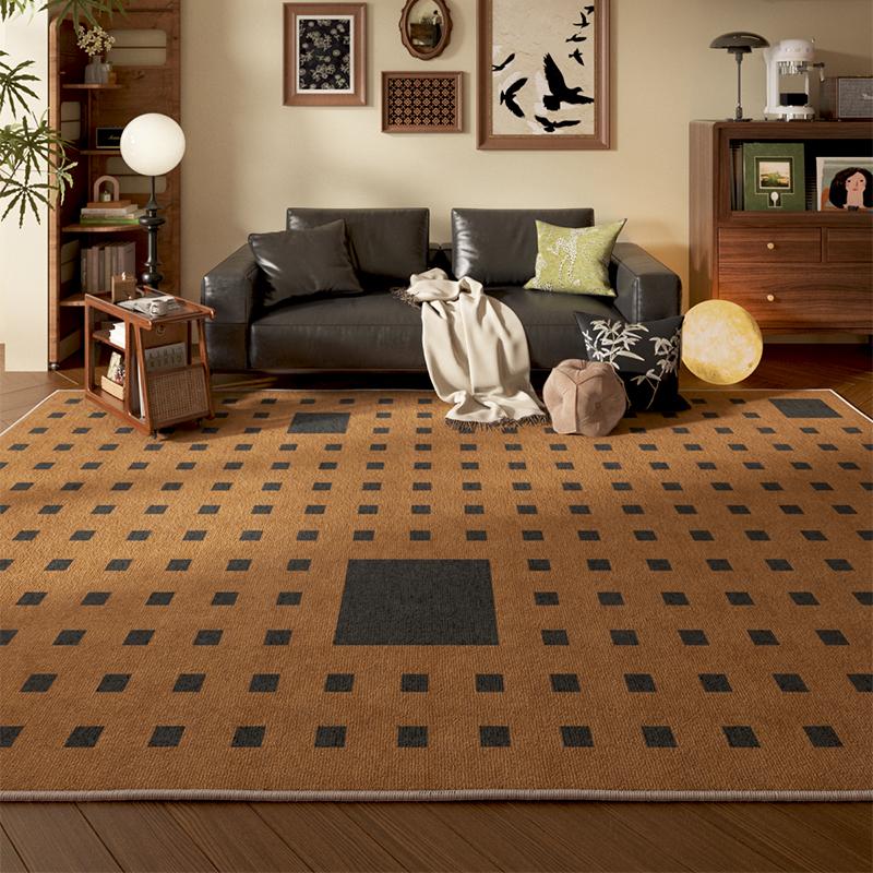 Large Area Rugs for Bedroom French Retro Style Living Room Decoration Carpet Washable Study Floor Mat Anti-slip Bedside Soft Rug