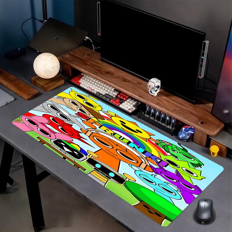 Sprunki Game Print Mouse Pad, Anti‑Slip Desktop Keyboard Mat, for PC Laptop Gaming Working Daily Use, Cool Festival Surprise Gift