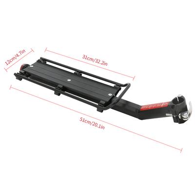 Bike Cargo Rack Rear Bike Rack Quick Release Cycle Aluminium Alloy Luggage Carrier Racks with Reflector