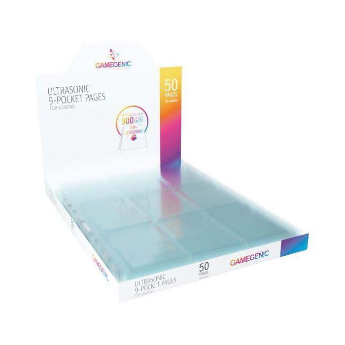 Feuilles de classeur pour cartes - Asmodee - Ultrasonique Topload - 9 poches - 23x30 cm - Transparent - Polypropylène