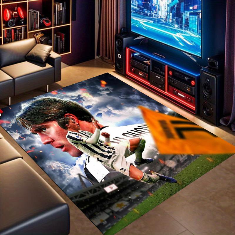 Juventus Football Player Stadium Storm Art Print Area Rug Non‑Slip Rectangular Floor Mat Soccer Fan Home Decor Rug for Gaming Room Living Bedroom