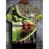 Men Tees Summer Tool Engineering Printed T-shirt Men's Casual Street Style Elastic Round Neck 3d T-shirts