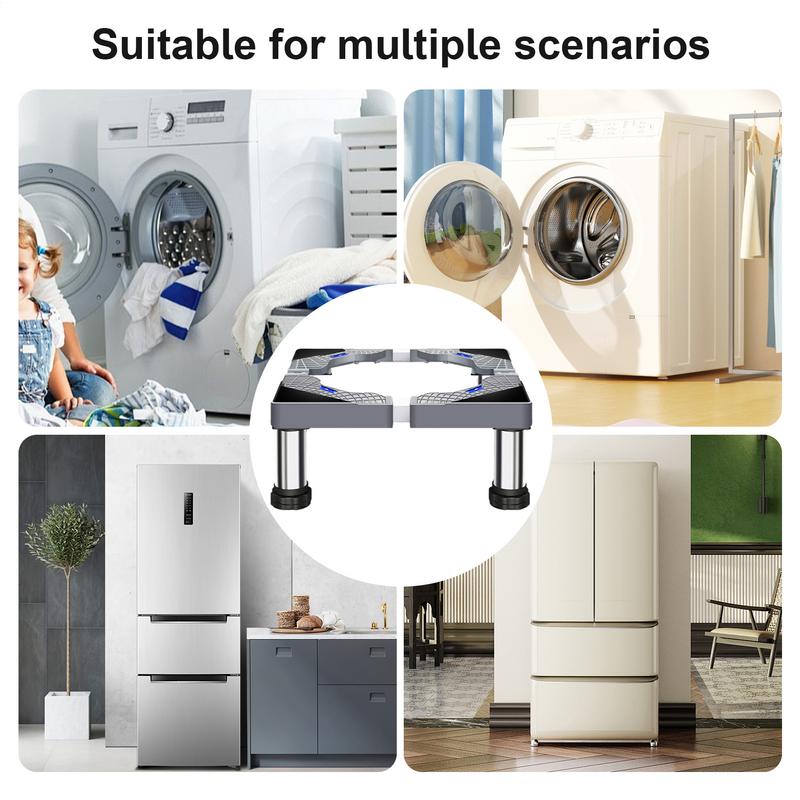 Washing Machine Stand Stainless Steel Dryer Stand Adjustable Washer Dryer Pedestal With 4 Strong Feet for Home Appliance