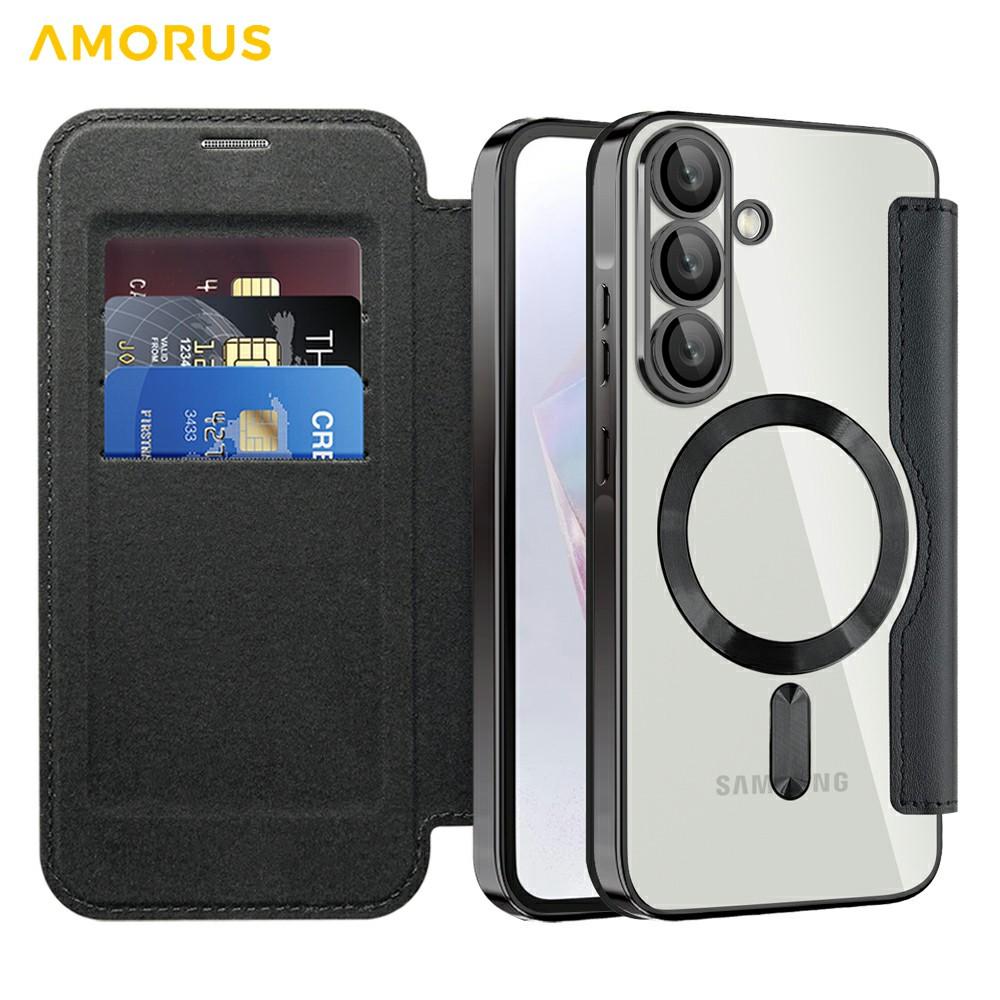 For Samsung Galaxy A36 5G Case Compatible with MagSafe RFID Blocking Card Holder Leather Phone Cover