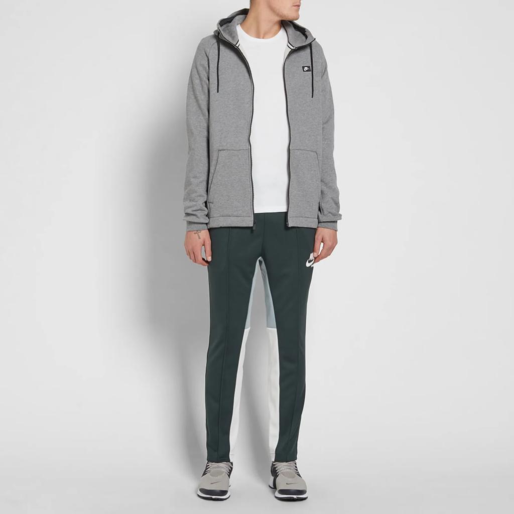 Nike Kangaroo Pocket Logo Patch Hooded Sports Jacket Men Jackets Gray 835858-091