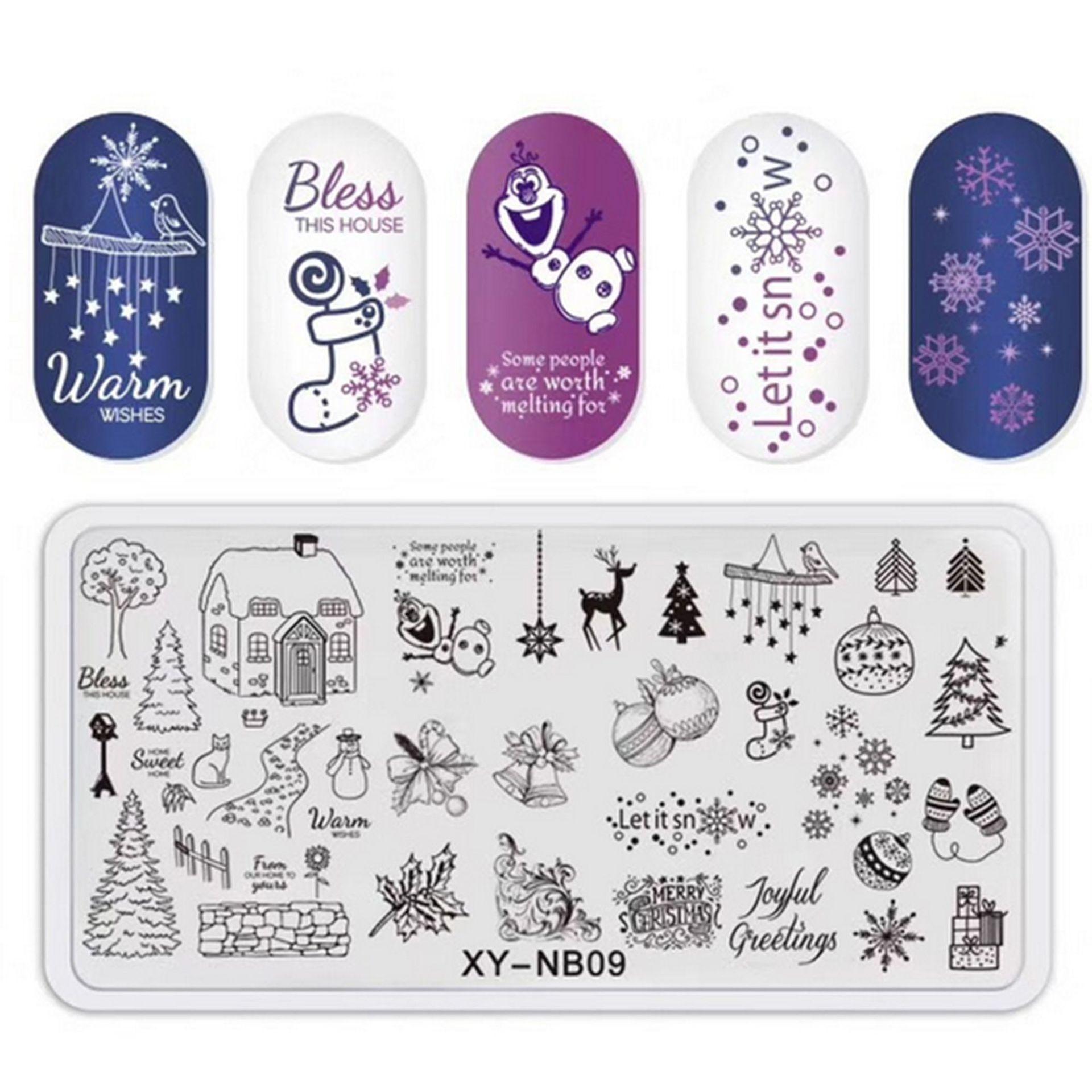 

1 шт., пластины для штамповки ногтей из нержавеющей стали, маникюрные листья, кленовые шаблоны, формы для рождественских снежинок, украшения для дизайна ногтей «сделай сам» 6*12CM