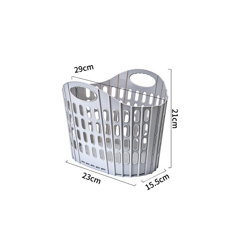 Bohemian Style Foldable Laundry Basket with Handle - Durable Plastic Rectangular Design, Breathable and Lightweight