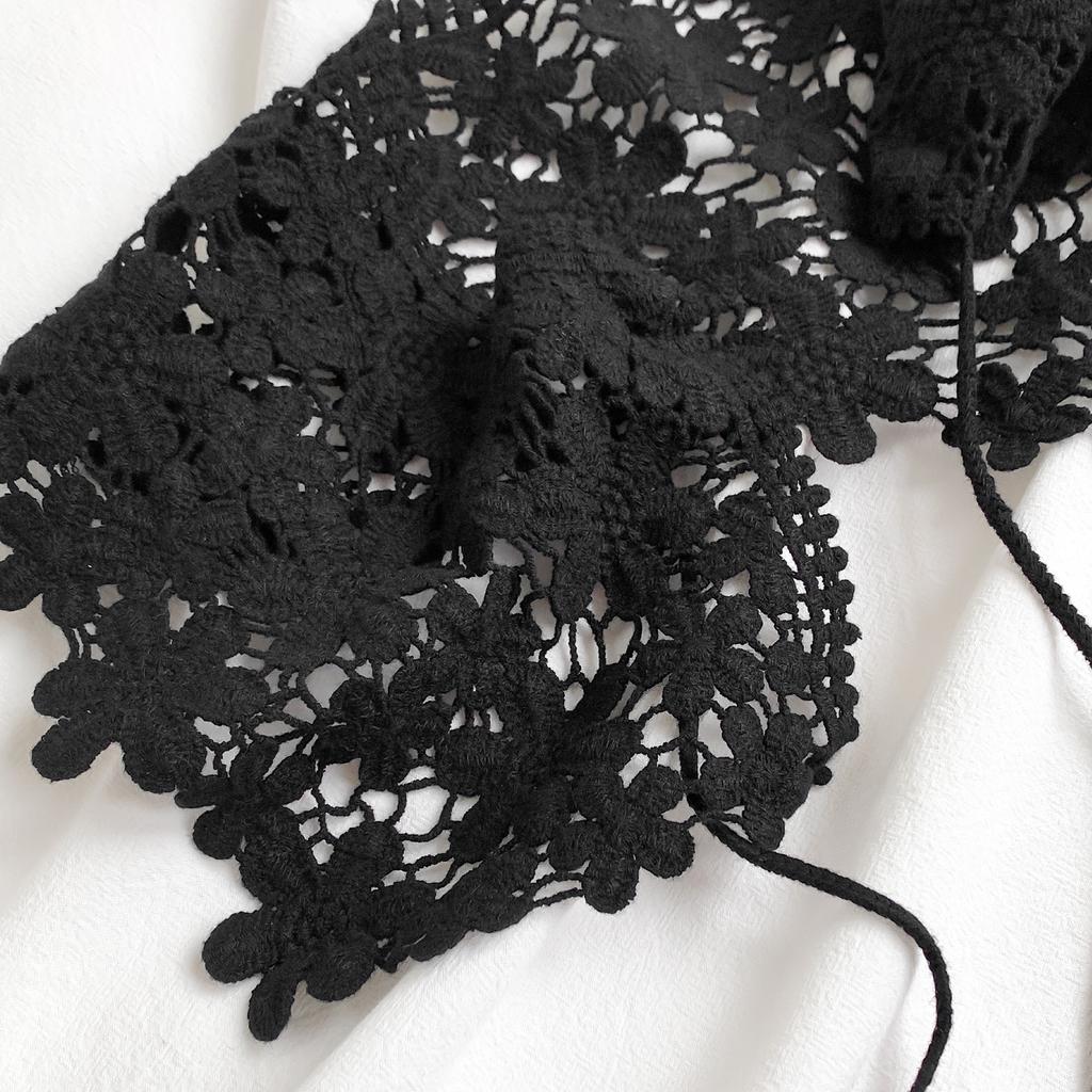 Vier Jahreszeiten Spitze Gestrickt Gehäkelt Hohl Falscher Kragen Damen Kleiner Schal Dekorativ Damen Kleidung Accessoires Abnehmbarer Kragen