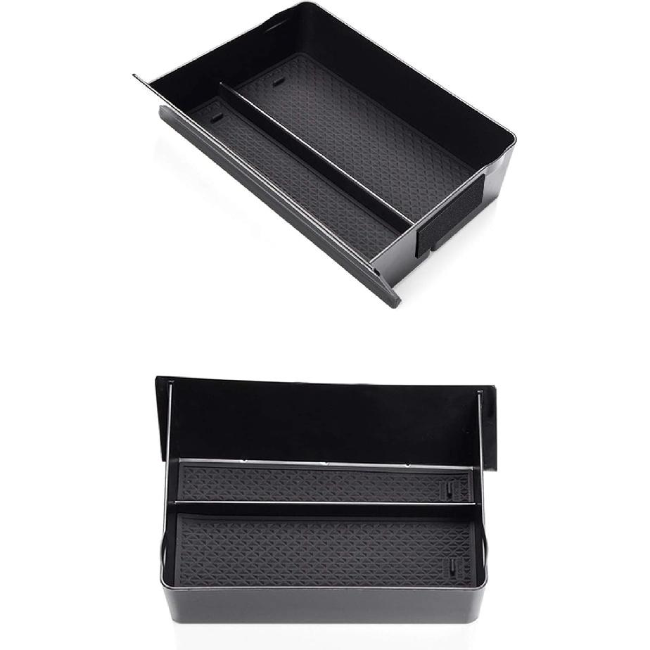 Jaronx Compatible With Tesla Model S/X Cubby Drawer, Center Console Organizer Storage Box Compatible With Tesla Model X/S Accessories (2012-  )