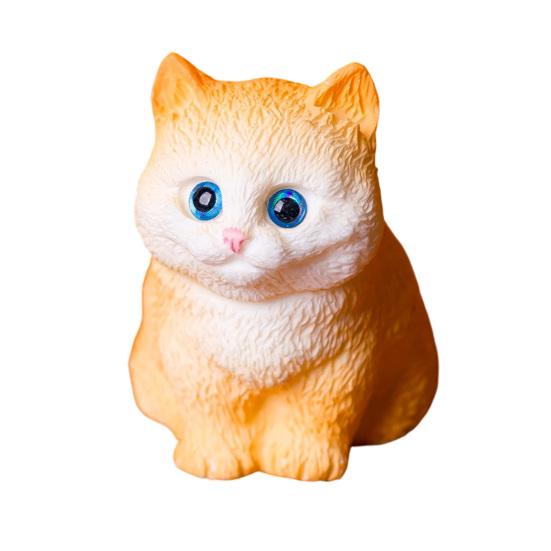 

Mini Cat Figurine Micro Resin Animal Ornament Cute Kitten Cake Topper Decoration for DIY Moss Landscape Fairy Garden Decor A