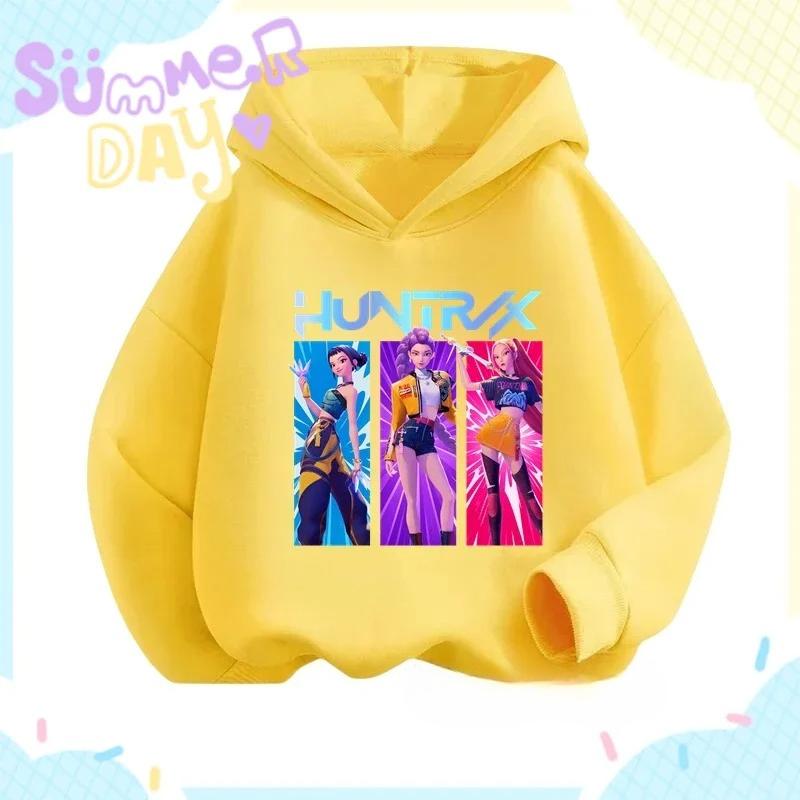 Kpop Demon Hunters Anime Girls Hoodie Cartoon Printed Casual Warm Comfortable Autumn Winter Hoodies