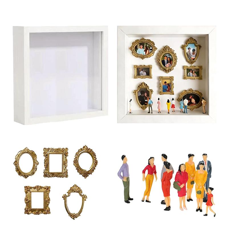 Gør-det-selv Mini Museum Silhuetæske – Fejr Dine Unikke Minder Med Stil, Personlig Gør-det-selv Foto Familie Hukommelse Displayæske Ramme