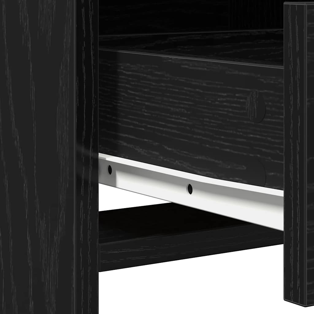 Makeup Table with Shelf Black 78.5 X 41 X 135 Cm Engineered Wood