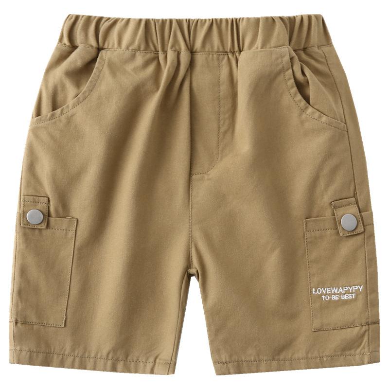 Boys' Cropped Pants Korean Summer Pants Children's Letter Shorts Baby Casual Shorts