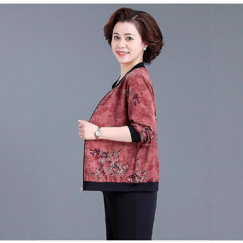 Breathable Summer 2025 Fashionable Cardigan for Middle-aged & Elderly Moms - Stylish, Thin, Casual Jacket