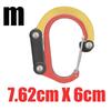 D-shaped Aluminum Carabiner: Multi-functional 360° Rotating Quick Link for Outdoor Sports