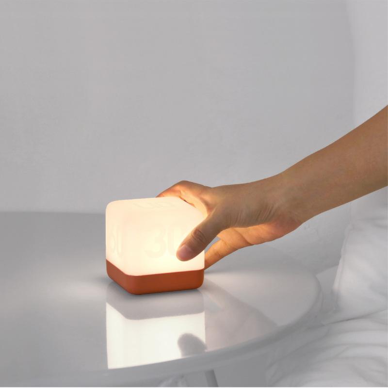 

Portable Led Night Light Usb Powered Flip Eye Protection Square Table Lamp Bedroom Decoration