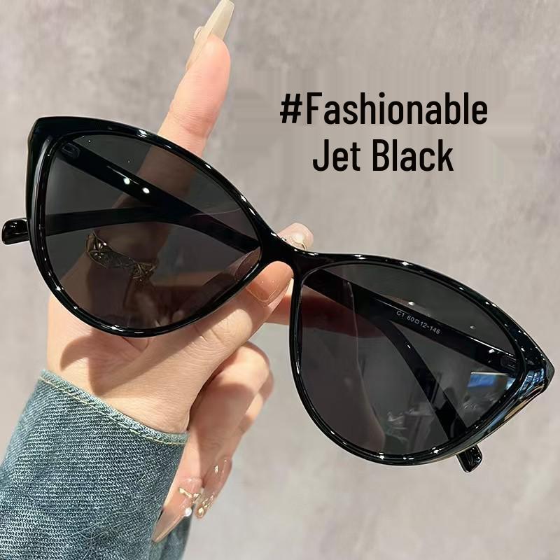 Women s Trendy Cat Eye Brown Sunglasses with UV Protection - High-End Slimming Frame