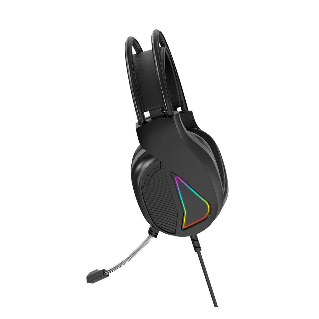 TWOLF H160 USB Wired Gaming Headsets RGB Light Computer Over Ear Headphone with 50mm Drivers