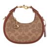 Coach Jonie 15 Top Zip Closure Faux Leather With Cowhide Mini Shoulder Crossbody Handbag Women Handbag Brown Yellow Red CR510-B4NQ4