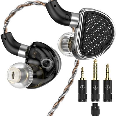 TRN TA4 Earmoni Earphone Knowles Beryllium Coated Diaphragm Monitor Earphone Interchangeable Plug QDC Detachable Cable Ear Monitor High Sound