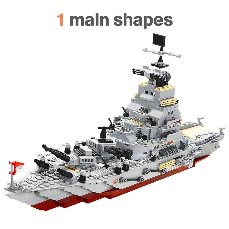 Navy Aircraft Carrier Building Blocks Military Tanks Ships Airplanes Model Warships Building Blocks Assembly Toy Set for Boys