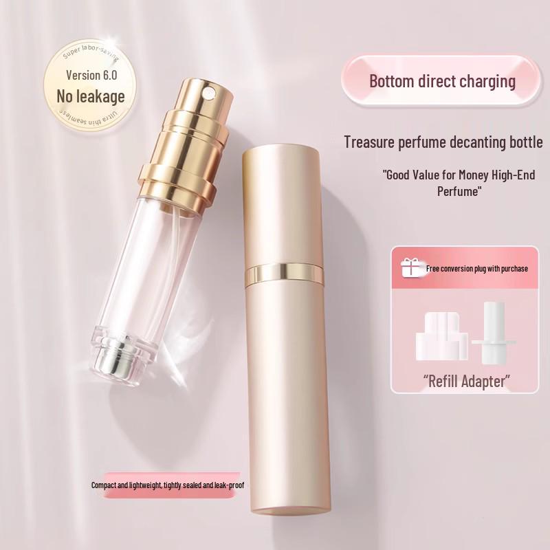 High-End 5ml Travel Perfume Decanter Bottle - Press-Type, Easy Fill, Mini, Convenient