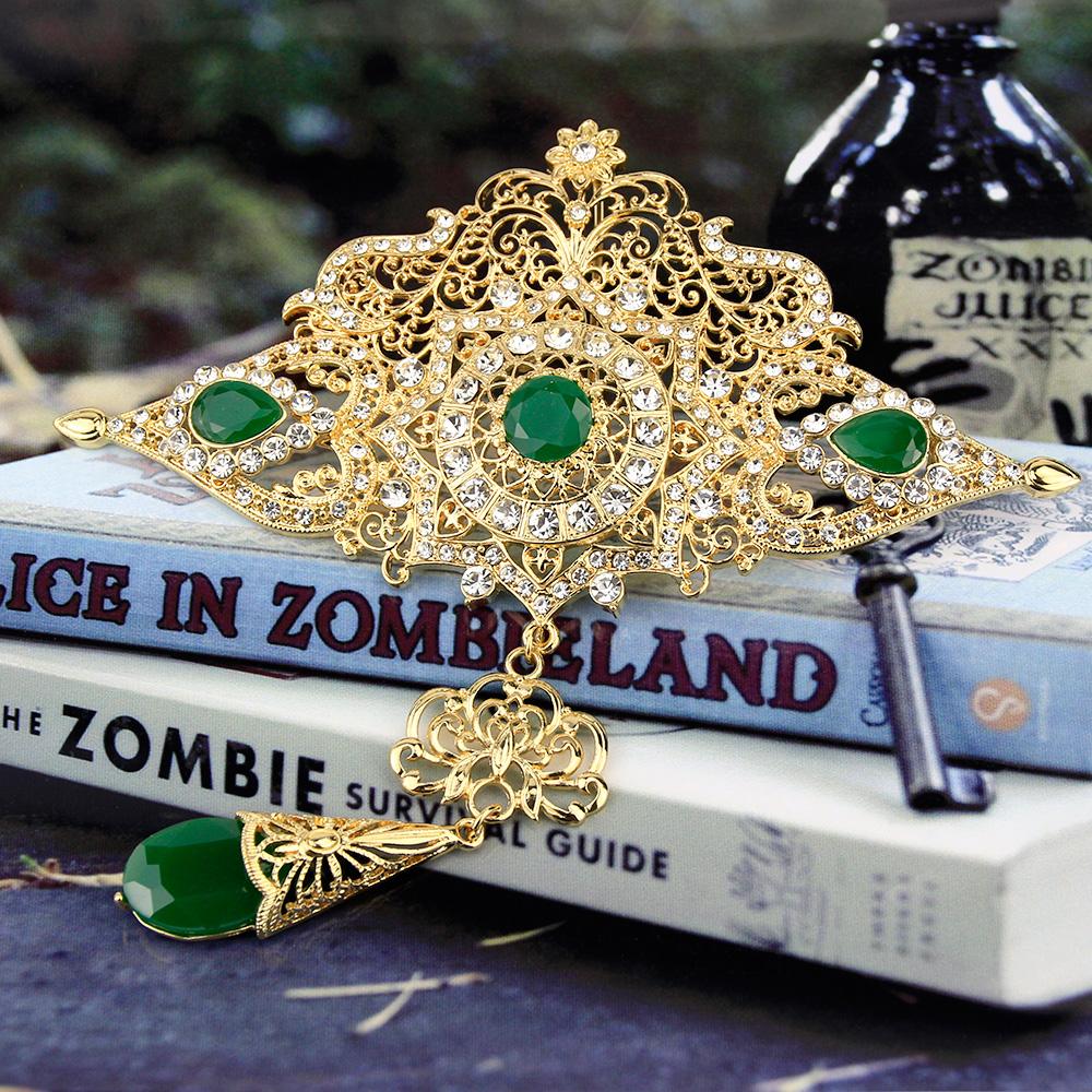 Women's Gold Color Brooch Wedding Jewelry Flower Brooch Family Wedding 2023