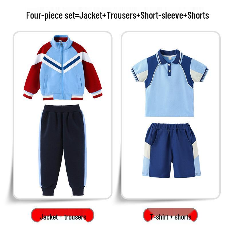First Grade Primary School Uniform: Spring-Autumn Sports 3-Piece Set for Kindergarten