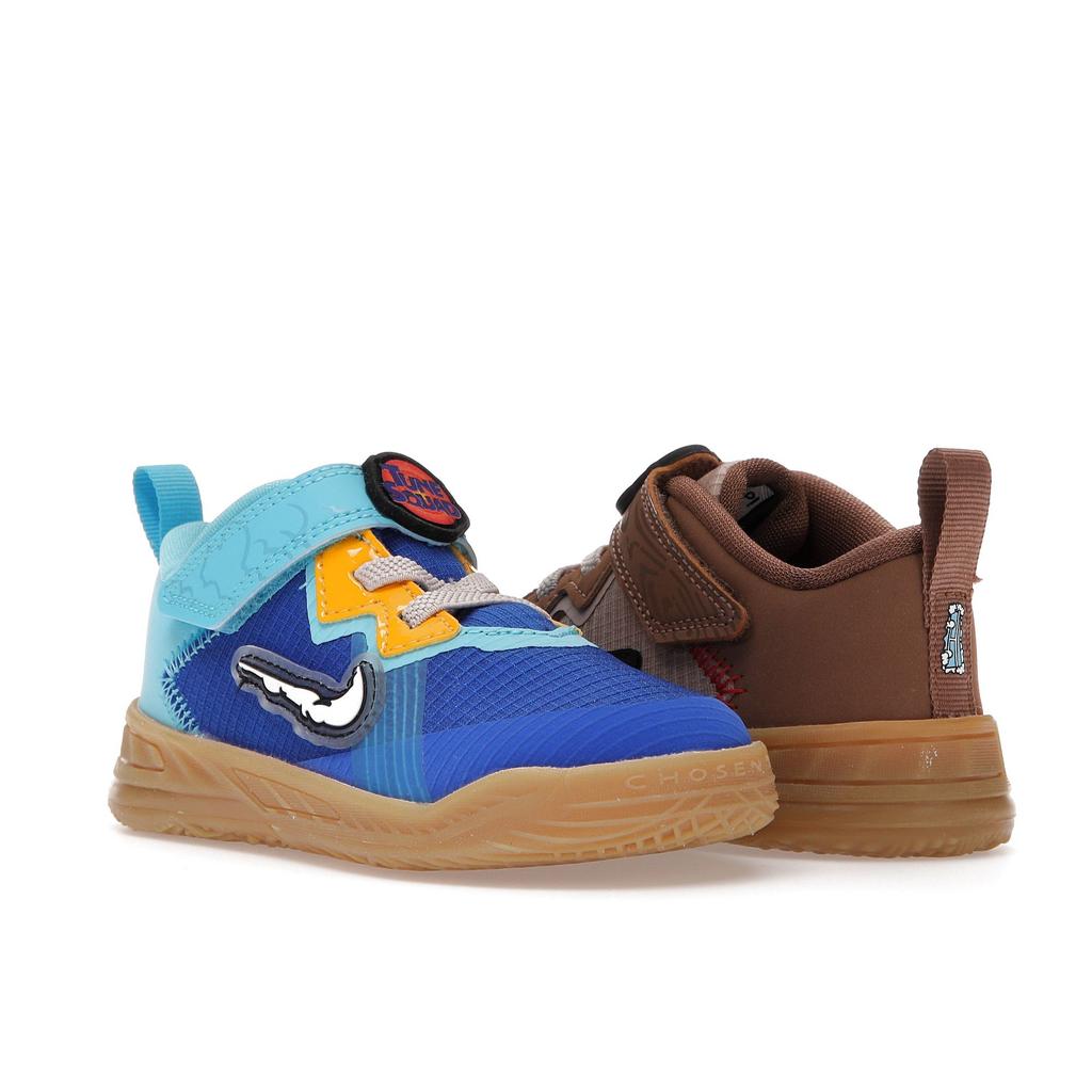 Space Jam X LeBron 18 Low TD Wile E. X Nike Roadrunner Baby Sneakers Multi-Color Racer-Blue Baltic-Blue DJ3762-401
