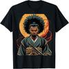 Afro Américain Samouraï Anime Dessin animé guerrier bushido japonais T-Shirt