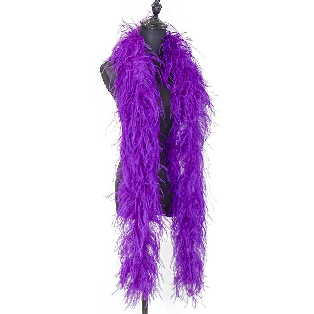 DIY 6 Ply Ostrich Feathers Boa 0.5M/1M/2M/3M Long Feather Shawl Costume Boa Plumes Carnival Clothes Dress Sewing Feather Trim Crafts
