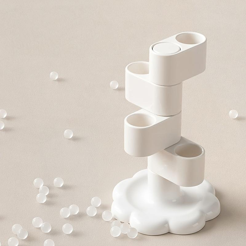 1PC White Desktop Pencil and Pen Storage Rack That Can Rotate 360 Degrees, Placed on The Desktop for Use