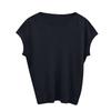 Women's Fashion Versatile Round Neck Knitted Short Sleeve Top