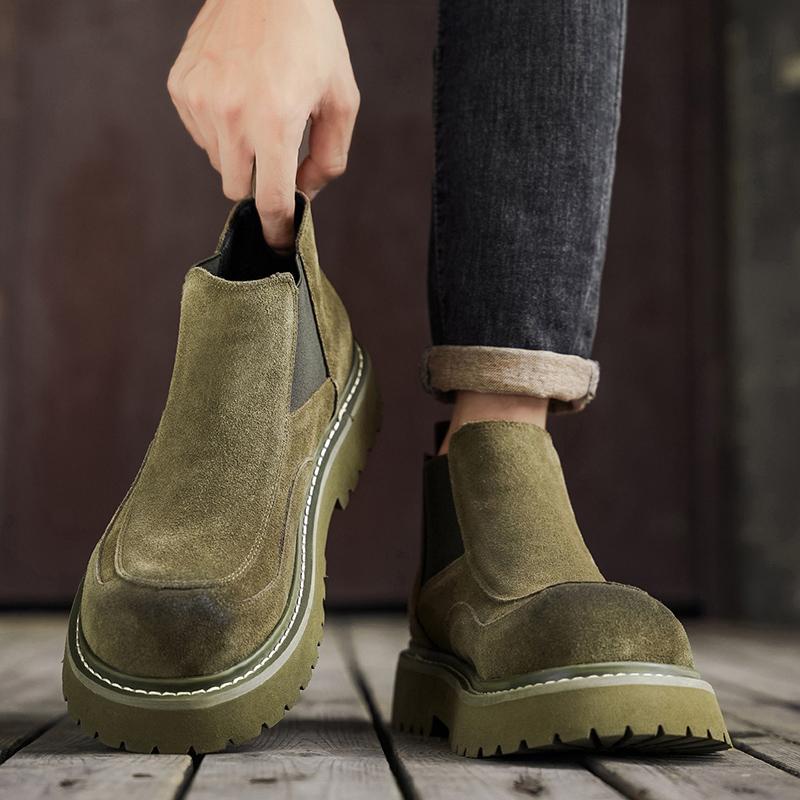 Men's Thick Soled Midsole Boots Are Fashionable and Versatile Men's Outdoor Travel Shoes