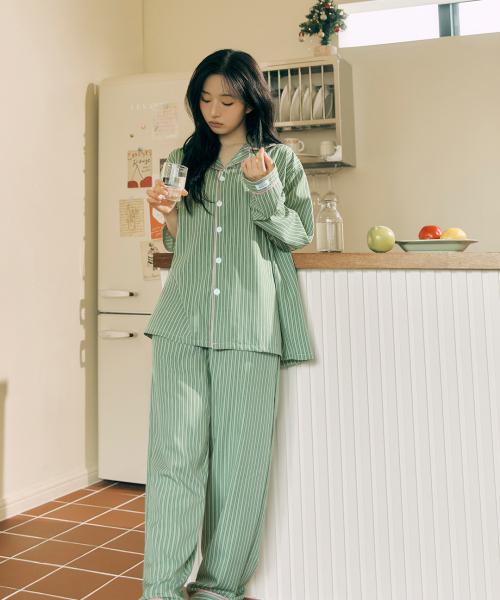 [Dossy] [2PACK] Silk-Fit Wednesday Long Sleeve Couple Pajama Set [Shipped from Korea] 100% Authentic