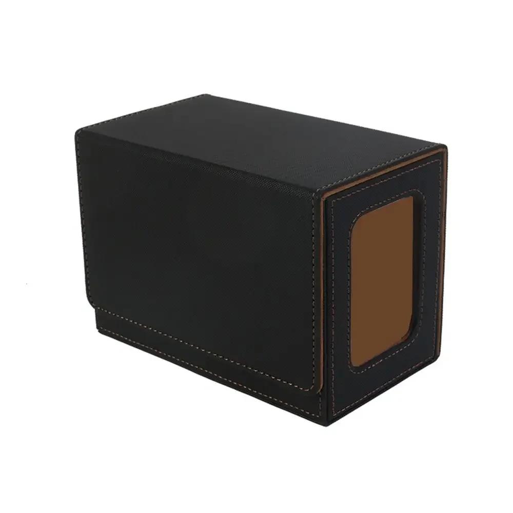 Fashion PU Leather Card Deck Box Flannel Collection Game MTG Trading Card Holder Game Card Organizer Women Men