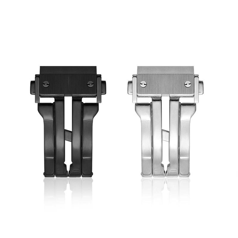 18mm 22mm Solide Edelstahlschließe Mit Werkzeugen Silber Schwarz Passend Für Hublot Big Bang Uhr Herren Silikon Lederarmband Schließe