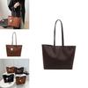 Stylish And Trendy Large Pu Tote Bag For Women In Black Coffee Yellow Brown And Red Colors