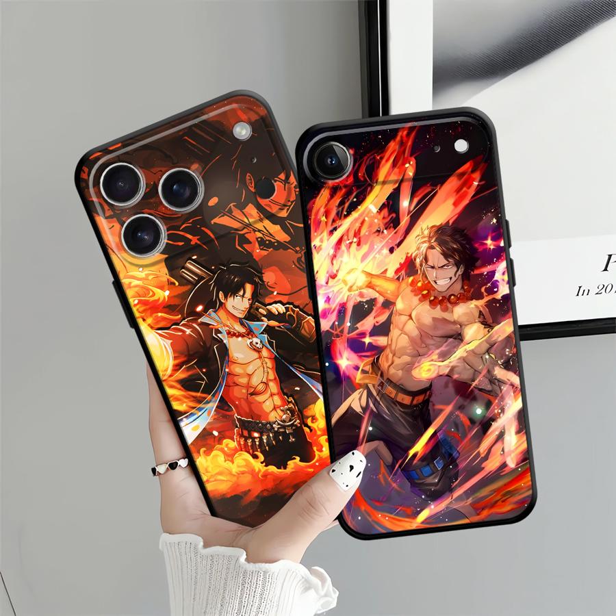 Case for iPhone 14 17 16 Pro Max 11 X XS XR 7 8 SE 17Air 13 Mini 15 Plus 12 Funda Phone Cover Cool Luffy ACE
