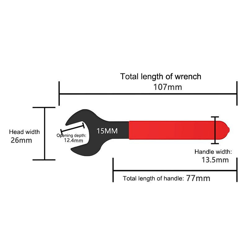 7Mm-31Mm Metric Single Open End Wrench Offset Angle U-Shaped Spanner Flat Head Blackening For Auto Repair