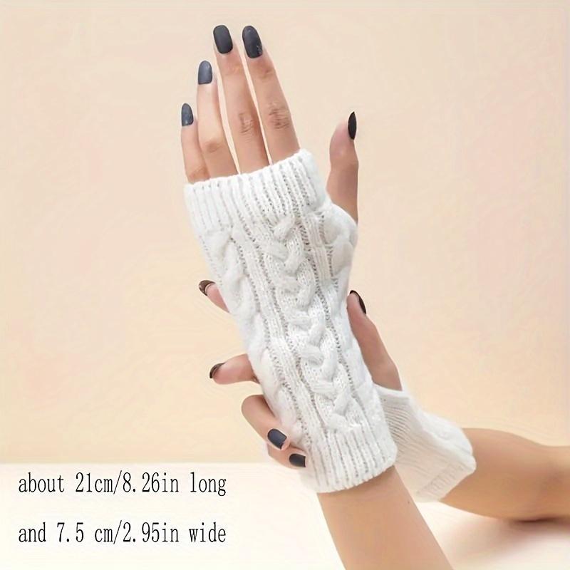 4 Pairs Stay Warm & Stylish This Winter: Fingerless Knit Long Gloves for Women