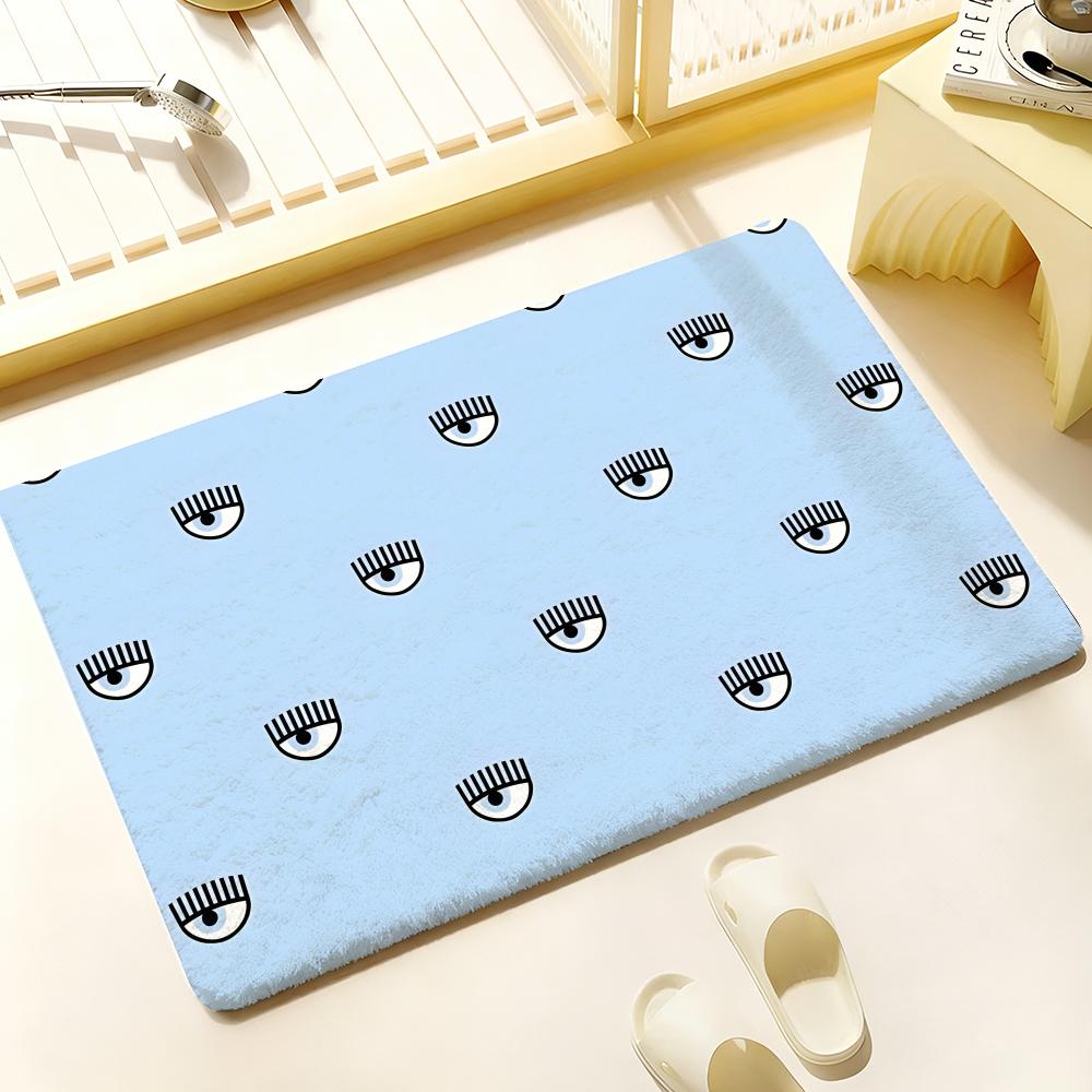 

Luxuny Logo C-chiara F-ferragni Floor Mat Cozy Flannel Soft Thick Non-Slip Mat For Living Room Bedroom Kitchen Decor Rugs 50x80cm