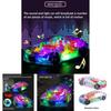 Electric Transparent Gear Led Light Music Car Model For Kids' Educational Toy Gift