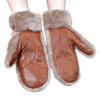 High Quality Leather Mittens for Men Customized Winter Fur Sheepskin Leather Winter Mittens for Adults Gloves Women's Gloves