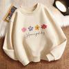 Pullover Spring Have A Good Day Flower Crew Neck Graphic Print Hoodie Boy/Girl Kids Hoody Children'S Sweatshirt