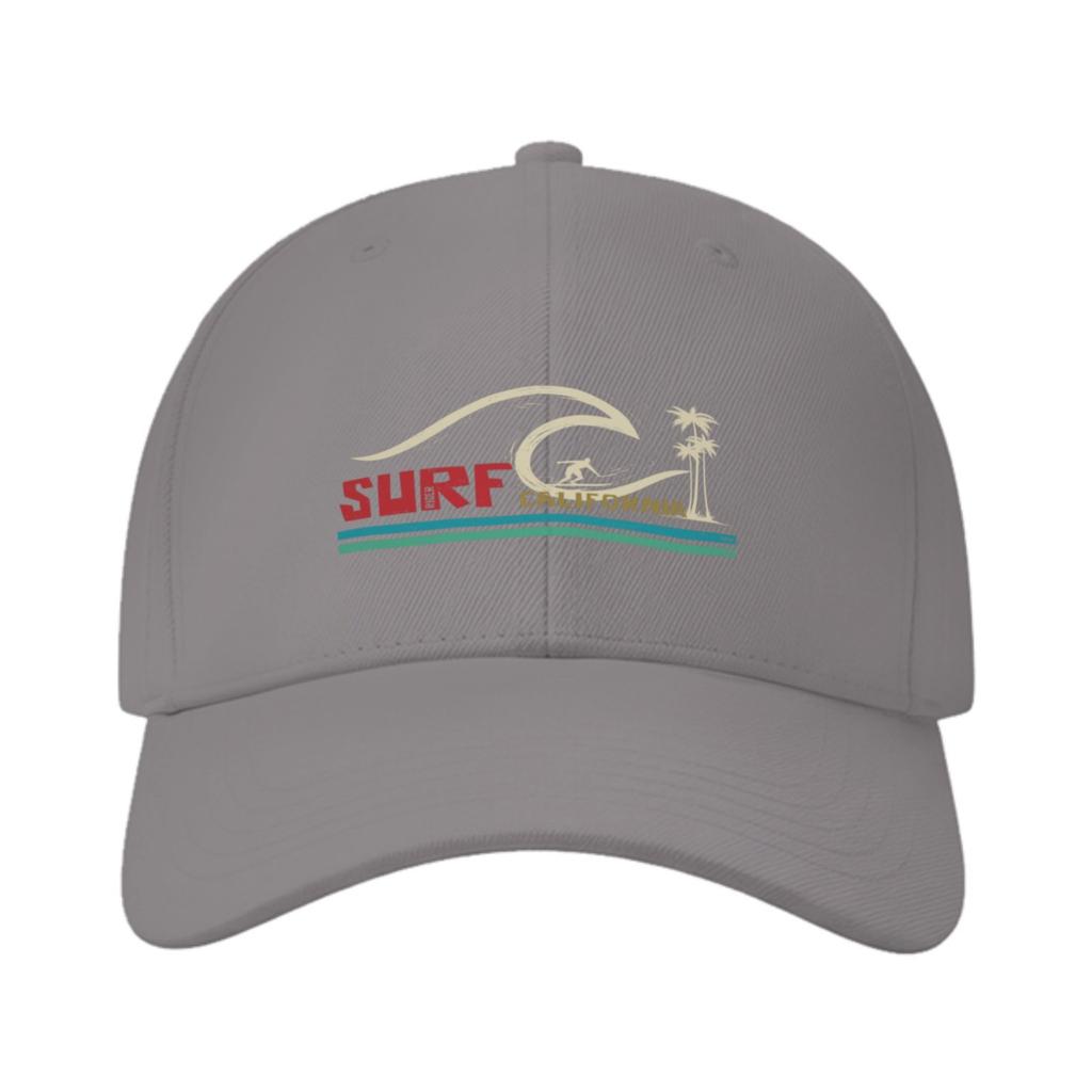 Surf California Beach Wave Graphic Baseball Cap Unisex Casual Cotton Adjustable Visor